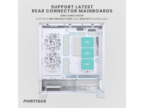Phanteks XT View, Mid-Tower Gaming Chassis, Tempered Glass Front and Side - Picture 4 of 5