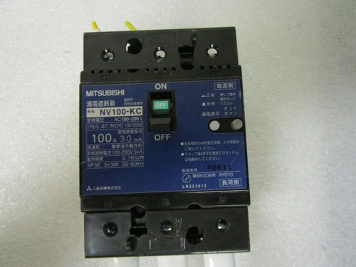 Mitsubishi Circuit Breaker NV100-KC 100 Amp 3 Pole 30mA 3P3E AC 100-200V 5kA - Picture 8 of 8