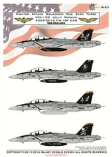 GALAXY Model 1/72 G72002 US Navy F/A-18F VFA-103 Jolly Rogers Decal 2009-2015