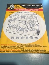 Aunt Marthas 3873-Butterflies And Flowers Embroidery Transfer Pattern