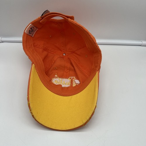 Justin Boots Orange Bling & Cotton Strapback Baseball Cap Hat CH24 - Picture 4 of 5