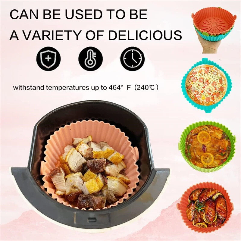 Air Fryer Silicone Pot Mat Oven Pan Reusable Tray Kitchen Baking Accessories