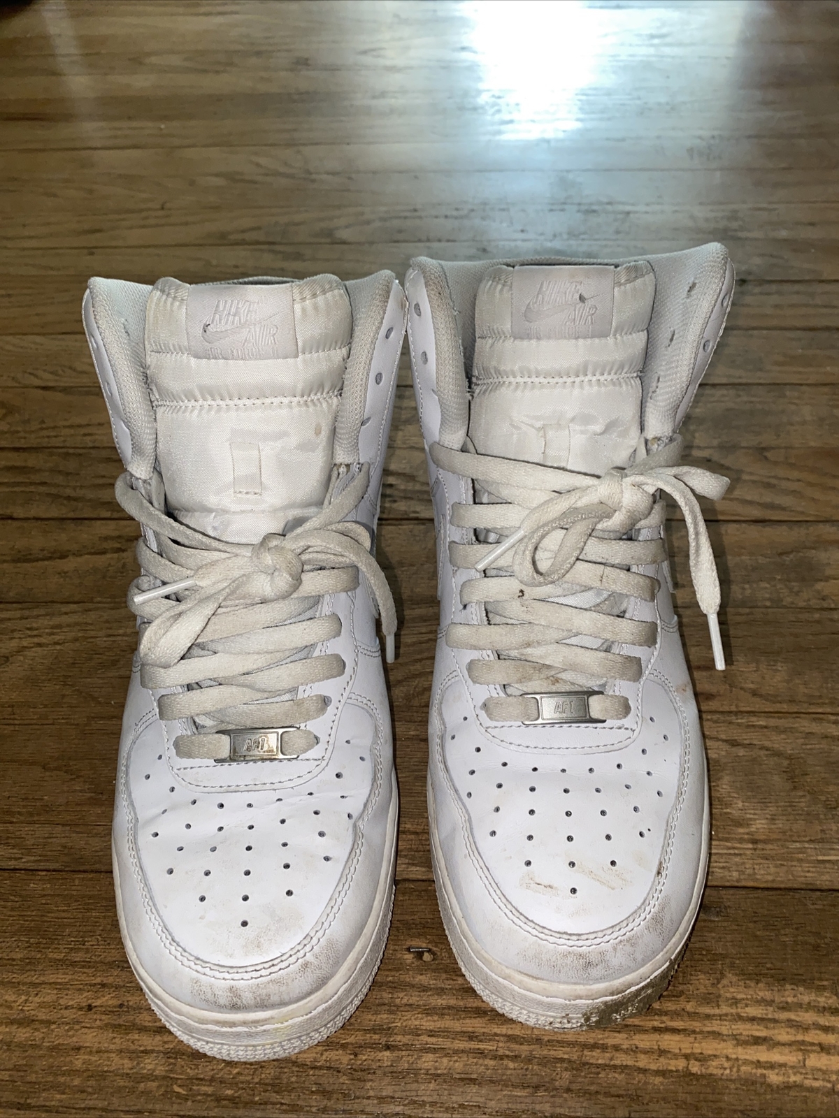 mens white high top air force ones