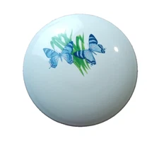 FTD, Inc. Blue Butterfly Covered Dish Bowl Candy trinket holder vase
