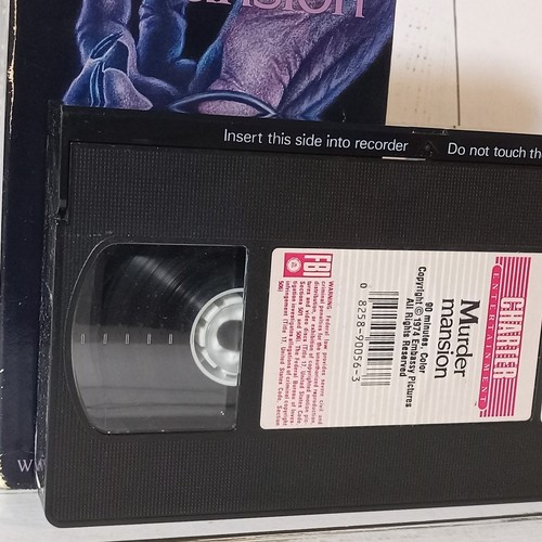 Murder Mansion VHS Tape 1972 Euro Horror/Mystery 1986 Charter Ent. SHIPS FREE - Imagen 11 de 13
