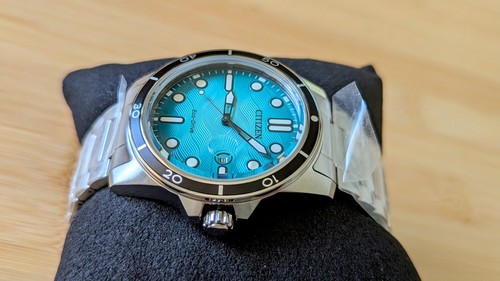 Citizen Turquoise Dial Date Indicator Men's Watch AW1816-89L - Picture 4 of 8