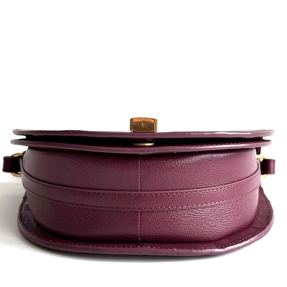 Ted Baker Handbag Small Burgundy Leather Bag - Sohho Saddle Padlock - RRP £140 - Image 2 of 4