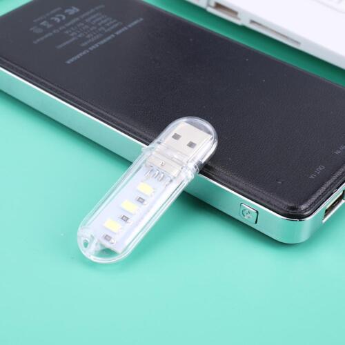 Mini tragbare USB Buch Licht helle Leselampe für PC Laptop (weiß 3LED) - Bild 7 von 10