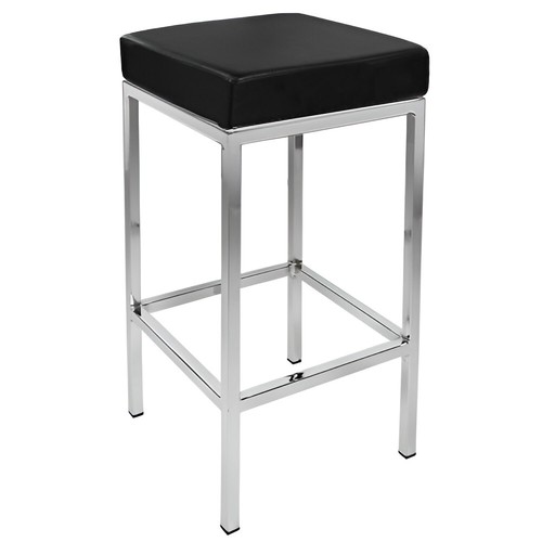 Brand New Vienna PU Leather Bar Stool Kitchen Chair Black / White Postage Free - Picture 7 of 14