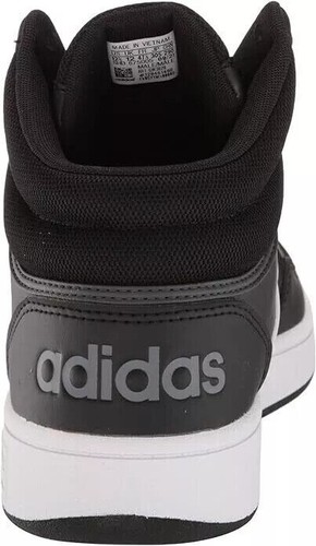 Adidas Hoops 3.0 Mid Cuero Hombre Negro/Blanco-Gris GW3020 - Imagen 5 de 7