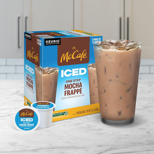 ICED One Step Mocha Frappe, Keurig Single Serve K-Cup Pods, 20 Count - Imagen 8 de 12