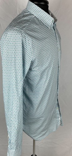 Camicia da uomo Ted Baker manica lunga leggera turchese taglia 4 euro - Foto 3 di 6