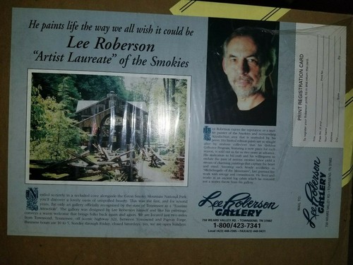 LEE ROBERSON "Legacy 1997" Ltd Ed 25x17 Great Smokie Mountains Old Chimney L@@K! - Picture 6 of 7