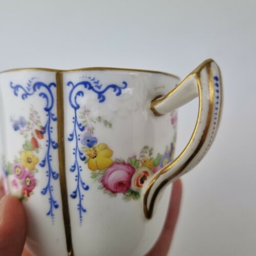 Antique 19th Century Copeland Spode Coffee Cup Decorated Flowers Pattern 8457 #1 - Picture 7 of 10