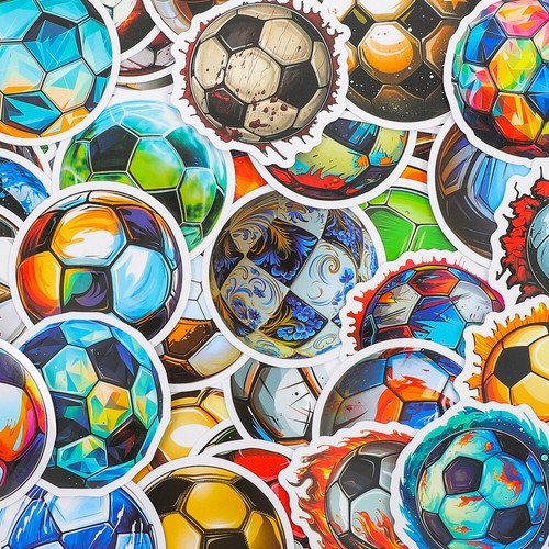 3 Count Fußball-Aufkleber Fußballaufkleber Für Kinder Großen Mengen - Photo 11/12