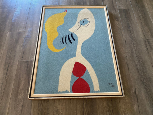 Vintage Mid-Century Joan Miro Needlepoint "1925 Smoker Head LOWEST I WILL GO - Picture 2 of 7