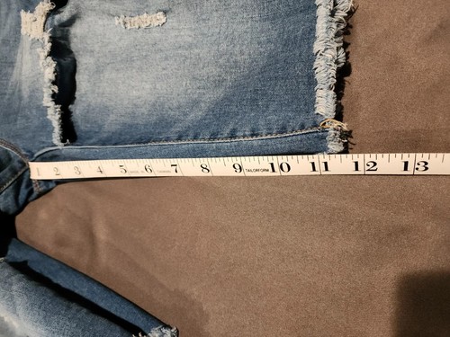 Wanna Betta Butt? Denim Distressed/Destroyed Bermuda Cuttoff Shorts - Picture 9 of 10