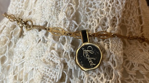 Vtg NEW 80s Park Lane Gold-tone Metal Oval Locket Pendant Chain Necklace NOSWT - Picture 2 of 6