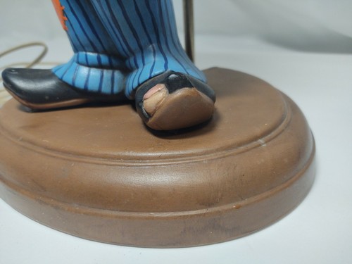 Ceramic Mold Clown w/ Balloons and Harmonica Lamp and Base Hand Painted No Shade - Picture 12 of 12