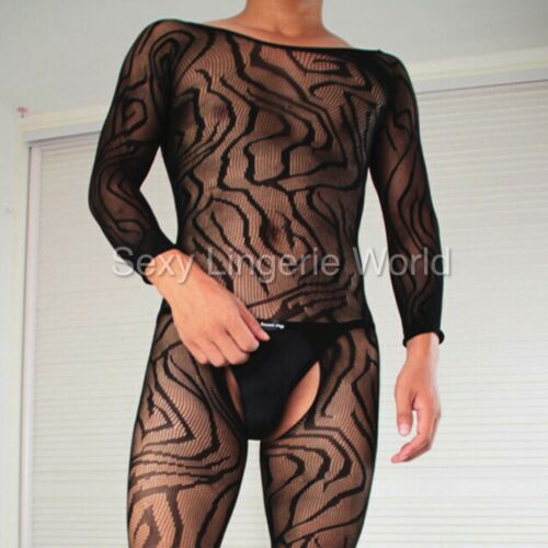 Males Body stockings Sexy Underwear Full Bodysuit Overall Lace Tights Top Outfit - Bild 12 von 74