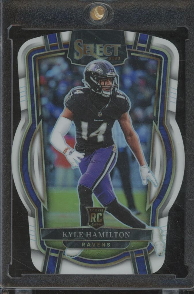 2022 Panini Select KYLE HAMILTON #294 RC Rookie Club White Prizm Die-Cut /49 BW1