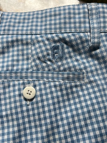 Footjoy Herren Blau Gingham Polyester Spandex Mischung Golfshorts Größe 34 TOP - Bild 8 von 8