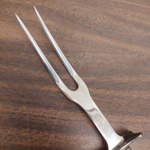 Vintage silver plate And Stainless Steel meat carving Fork Ornate - Picture 4 of 9