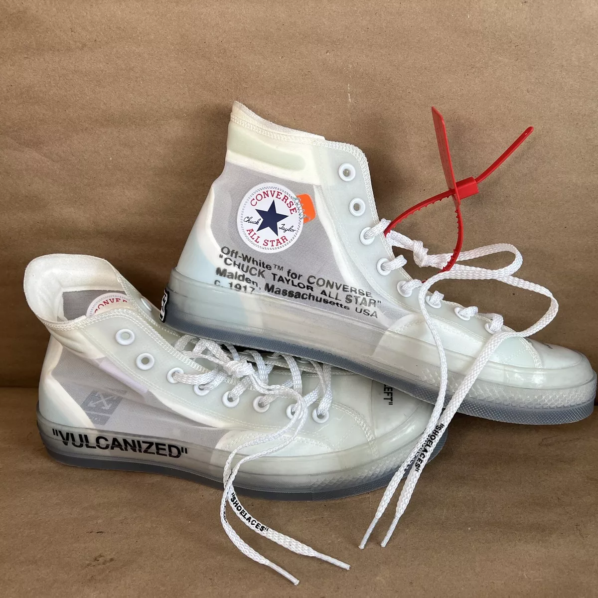 descuento barajar Ordenado Converse Chuck Taylor All-Star Vulcanized Off-White Sample Shoes Size 10  Unisex | eBay