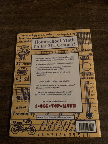 Teaching Textbooks Math 6 Answer Booklet (Like New) - Picture 2 of 2