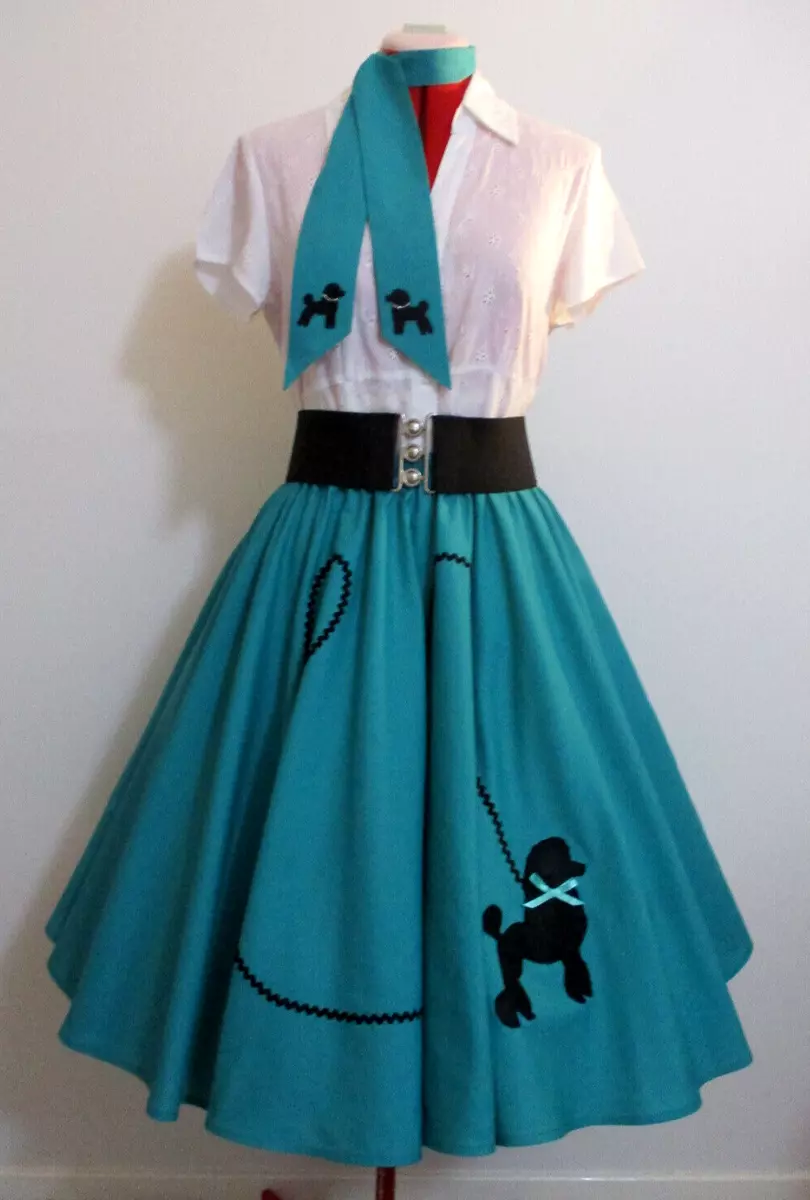 Teal poodle skirt clearance