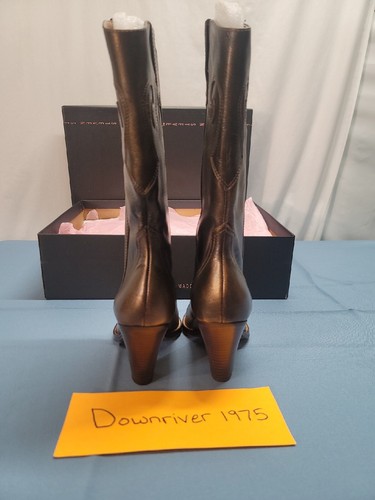 Steven x Steve Madden SILVRADO Western Boots US 6M Bronze Leather NIB - Picture 4 of 6