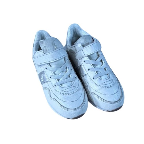 Polo Ralph Lauren Train 89 Metallic PS Sneakers – Toddler Size 10 – White/Silver - Picture 8 of 8