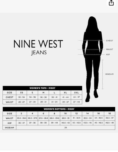 NINE WEST womens High Rise Perfect Skinny Jeans, Black, 8 US - Picture 5 of 5