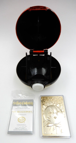 1999 BURGER KING POKEMON 23K GOLD PLATED JIGGLYPUFF TRADING CARD POKEBALL - Picture 4 of 13