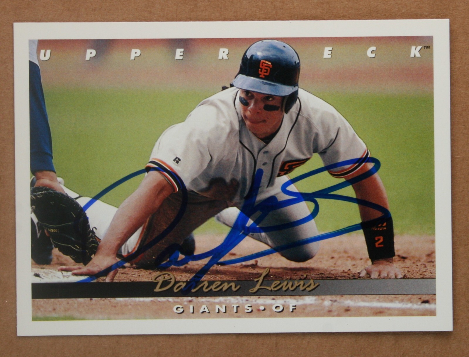 AUTOGRAPHED - Darren Lewis Upper Deck #173 San Francisco Giants 1993