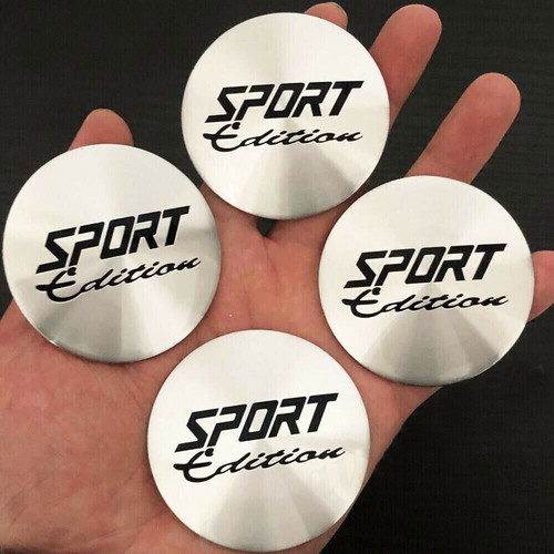  4PCS 56mm SPORT Edition Car Wheel Hub Center Caps Covers Sticker Aluminium - Picture 12 of 16