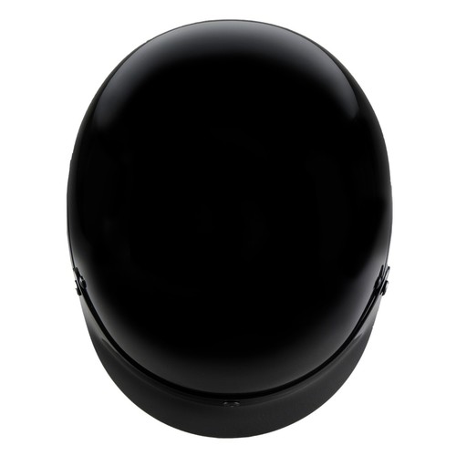 Motorcycle Half Helmet DOT Approved - FUEL - Gloss Black Size Adult Small - NEW - Picture 6 of 8