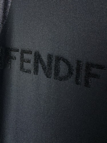 VINTAGE FENDI LONG DRESS BIG LOGO BLACK WOMENS SIZE 42 - Picture 7 of 17