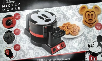 キッチン家電 Disney Mickey Double Flip Waffle Maker Disney Mickey Mouse Double Flip Waffle Maker with Nonstick