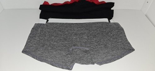 Adidas 3PK boyshorts Size M Red/Black/Gray Women's - Picture 3 of 4