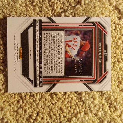 2023 Panini Prizm Pete Rose Blue Prizm Refractor #144/149 - 第 3/3 張圖片