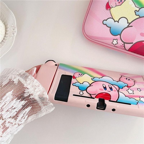 Pouch Carrying Case Cover Travel Bag for Nintendo Switch Pink Cartoon Kirby Cute - Picture 10 of 12