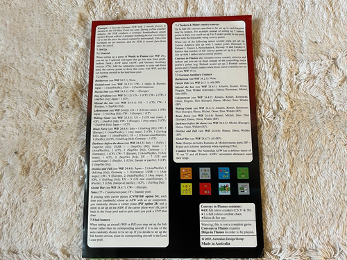ADG : CONVOYS IN FLAME - WORLD IN FLAMES EXPANSION RPG 100% COMPLETE! - Picture 2 of 3