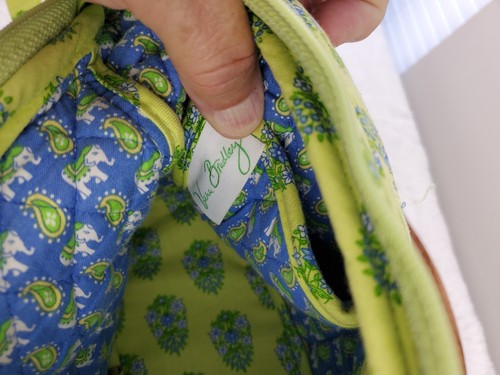 Bolso de Hombro Vera Bradley Cremallera CITRUS ELEPHANTS MONEDERO 10x7.5x4 y Cartera para Tarjetas - Imagen 16 de 16