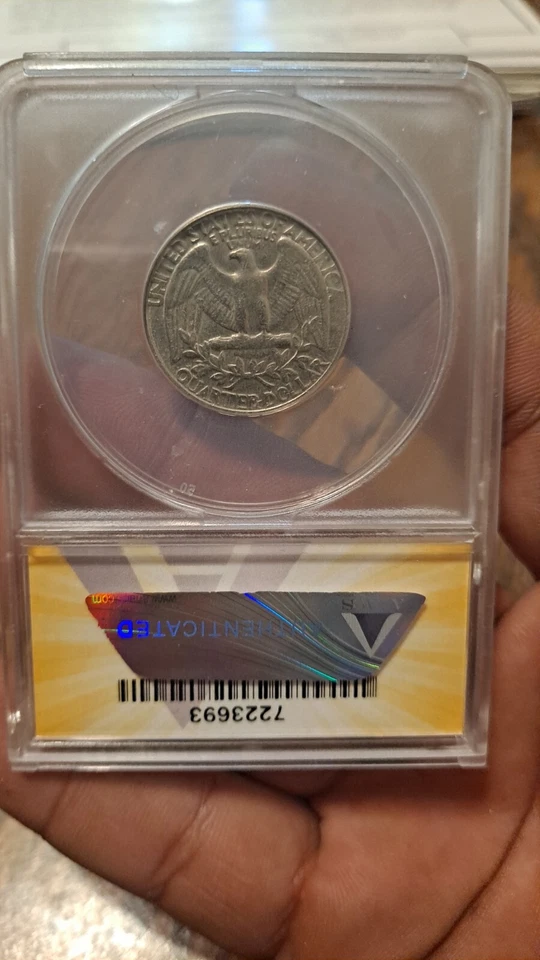 1988 Quarter P Struck Through Grease Anacs EF 45 - Image 3 of 3