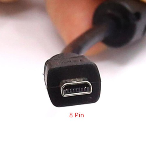2X Mini Cable USB de 8 pines para Nikon Coolpix FujiFilm Sony CyberShot Panasonic - Imagen 5 de 10