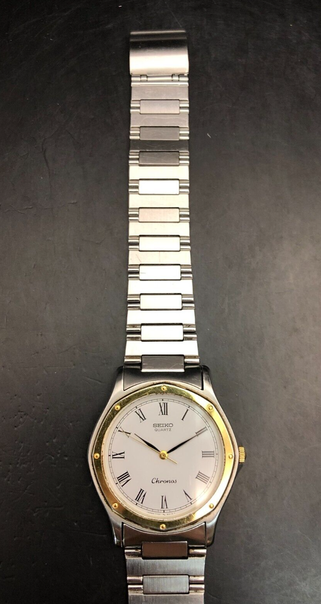 SEIKO WATCH CHRONOS QUARTZ 7731-6000 SILVER GOLD | eBay