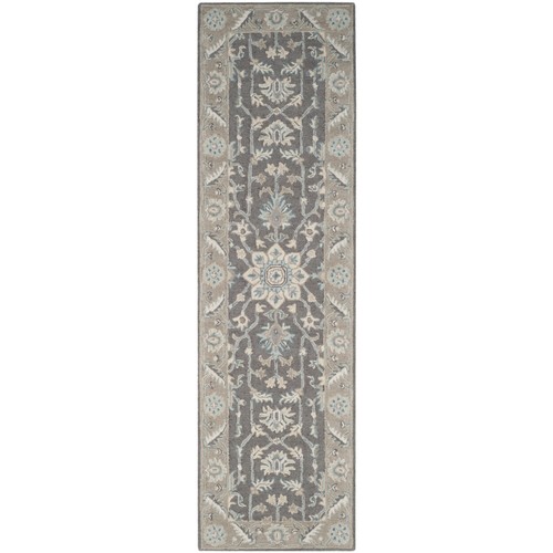 SAFAVIEH Blossom BLM217A Dark Grey / Light Brown Rug - Picture 3 of 28