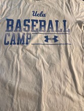 UCLA Bruins Under Armour Baseball Camp t shirt youth Large Cotton white NM