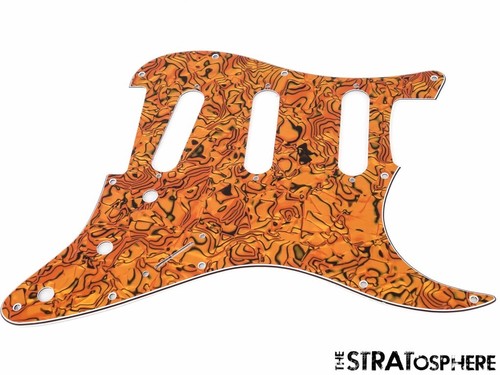 *NEW Gold Abalone Stratocaster PICKGUARD for Fender Strat 3 Ply 11 Hole